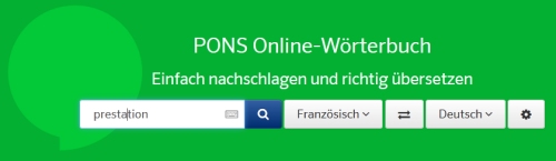 PONS-Online Wörterbuch